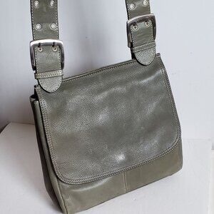 Olive Leather TIGNANELLO Saddle Bag Shoulder Purse
